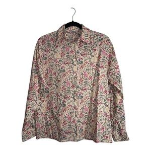 OXFORD SHIRT CO. Womens 100% Cotton Floral Liberty Long SleeveShirt Sz 10